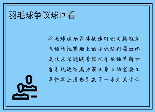 羽毛球争议球回看